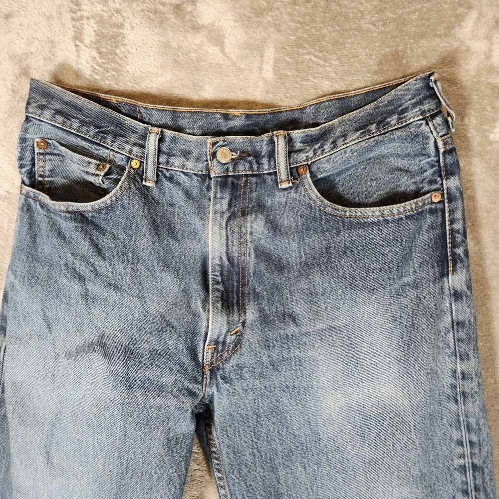 Levi's‎ 550 Jeans Men's 36X30 Blue Straight Relaxed Denim STAIN